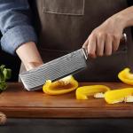 Wakoli 7-Inch Nakiri Knife with Damascus Steel