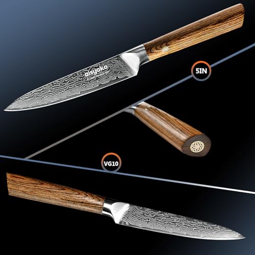 Aisyoko 5-inch Japanese Paring Knife - VG-10 Steel