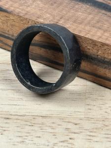 Japanese Chisel Ring Katsura 25.5mm Tsuchime Finish