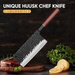 Huusk Japanese Hand Forged Meat Cleaver Knife