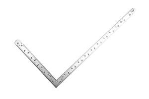 Shinwa 12" x 6" Stainless Steel Square Ruler