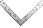Shinwa 12" x 6" Stainless Steel Square Ruler