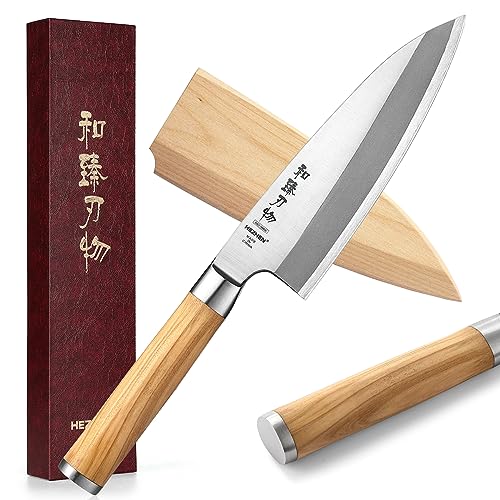 HEZHEN Japanese Style 7" Deba Knife: Forging Steel