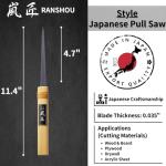 RANSHOU Mini Japanese Ryoba Pull Saw 4-3/4