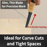 RANSHOU Mini Japanese Ryoba Pull Saw 4-3/4