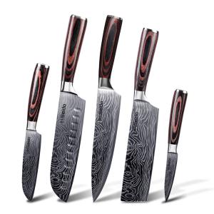 Seido 5-Piece Damascus Steel Chef Knife Set