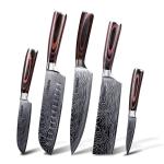 Seido 5-Piece Damascus Steel Chef Knife Set