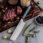 Epokishi 7-Inch Nakiri Knife - AUS-10 Damascus Steel