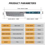 Epokishi 7-Inch Nakiri Knife - AUS-10 Damascus Steel