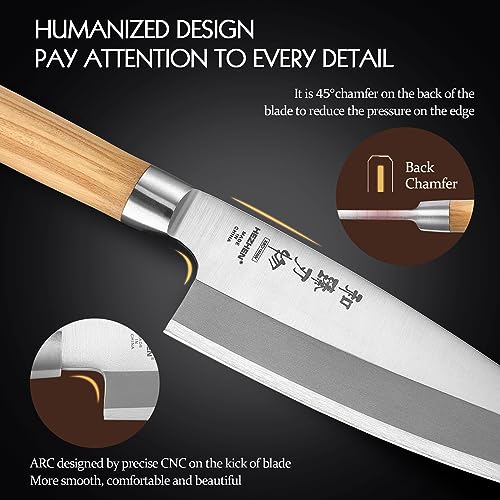 HEZHEN Japanese Style 7" Deba Knife: Forging Steel