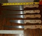 Vintage Japanese Chef's Knife Set with Wood Handles