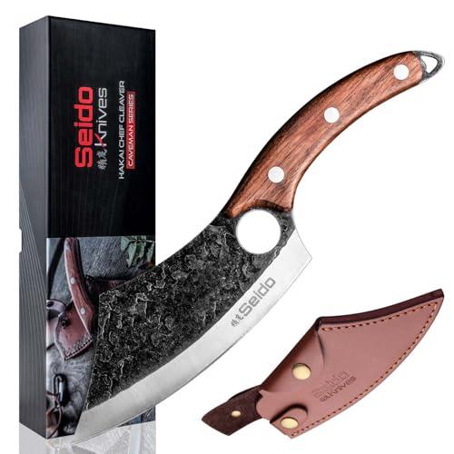 Seido Knives Hakai Chef Cleaver with Rosewood Handle