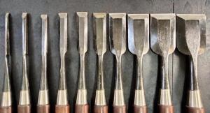 10-Piece Japanese Hand-Forged Bench Chisel Set