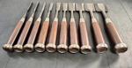 10-Piece Japanese Hand-Forged Bench Chisel Set