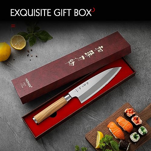 HEZHEN Japanese Style 7" Deba Knife: Forging Steel