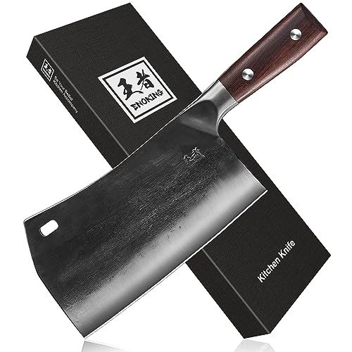 ENOKING 7.5 Inch Hand Forged Japanese Cleaver
