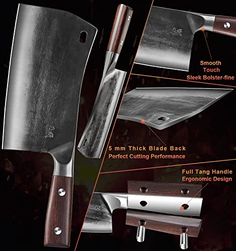 ENOKING 7.5 Inch Hand Forged Japanese Cleaver