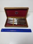 Vintage Japanese Steel Steak Knife Set with Box