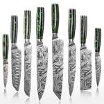 Seido Knives Tengoku Green 8-Piece Chef Set