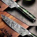 Seido Knives Tengoku Green 8-Piece Chef Set