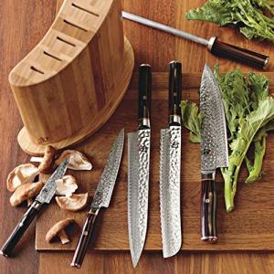 Shun Hiro 7-Piece Hammered Knife Block Set