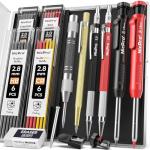 Precision Carpenter Pencil Set with Sharpener & Tools