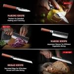 Huusk 6-Piece Handmade Japanese Chef Knife Set