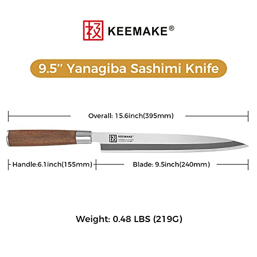 Keemake Yanagiba Knife: 9.5 inch Japanese Precision