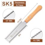 Husfunov 6 Inch Japanese Pull Saw, Double Edges