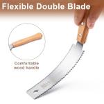 Husfunov 6 Inch Japanese Pull Saw, Double Edges