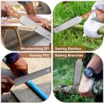 Husfunov 6 Inch Japanese Pull Saw, Double Edges