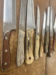 Japanese Kitchen Knives Set with Wooden Handles