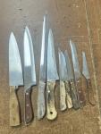 Japanese Kitchen Knives Set with Wooden Handles