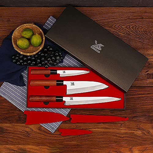 3pcs Sashimi Knives Set: Stainless Steel Sushi & Fish Slicers