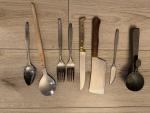 Vintage Japanese Kitchen Knives and Utensils Set