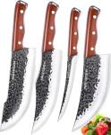 4PCS Hand Forged Japanese Chef Knife Set