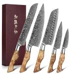 HEZHEN Damascus Steel Chef Knife Set
