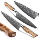 HEZHEN Damascus Steel Chef Knife Set