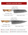 HEZHEN Damascus Steel Chef Knife Set