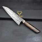 Japanese Damascus Chef Knife with Rosewood Handle
