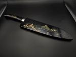 Takeshi Saji Maki-e Aogami 2 Damascus Santoku 180mm