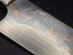 Takeshi Saji Maki-e Aogami 2 Damascus Santoku 180mm