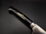 Takeshi Saji Maki-e Aogami 2 Damascus Santoku 180mm
