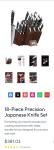 18-Piece High Carbon Japanese Knife Set