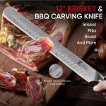 Zennish 12" Carving Knife for Meat and Turkey