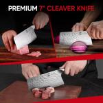 Zennish 7" Damascus Meat Cleaver with G10 Handle