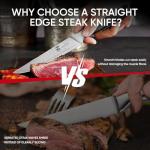 Zennish 4-Piece Non-Serrated Steak Knife Set