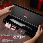 Zennish 8.5 Inch Kiritsuke Knife, AUS-10 Steel