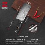 Zennish 7" Damascus Meat Cleaver with G10 Handle