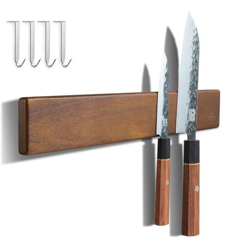 ENOKING 16-Inch Magnetic Knife Holder in Wood